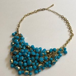 2/$10 Turquoise and Gold Statement Necklace